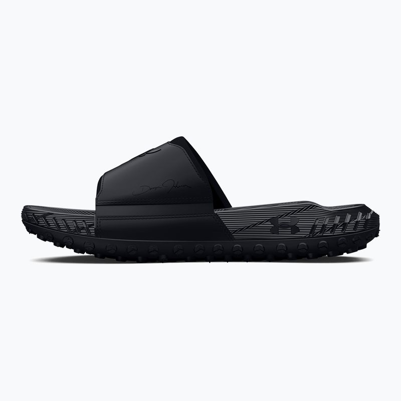 Badelatschen Under Armour Rock 3 black/white clay 2