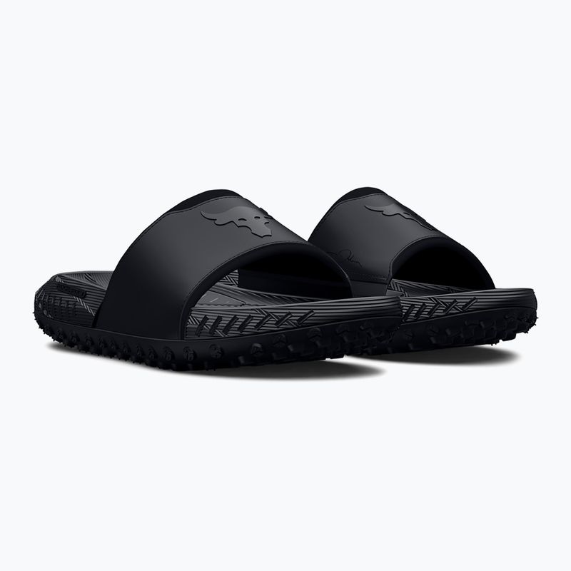 Badelatschen Under Armour Rock 3 black/white clay 3