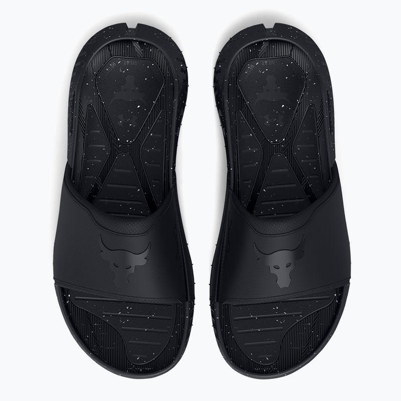 Badelatschen Under Armour Rock 3 black/white clay 4