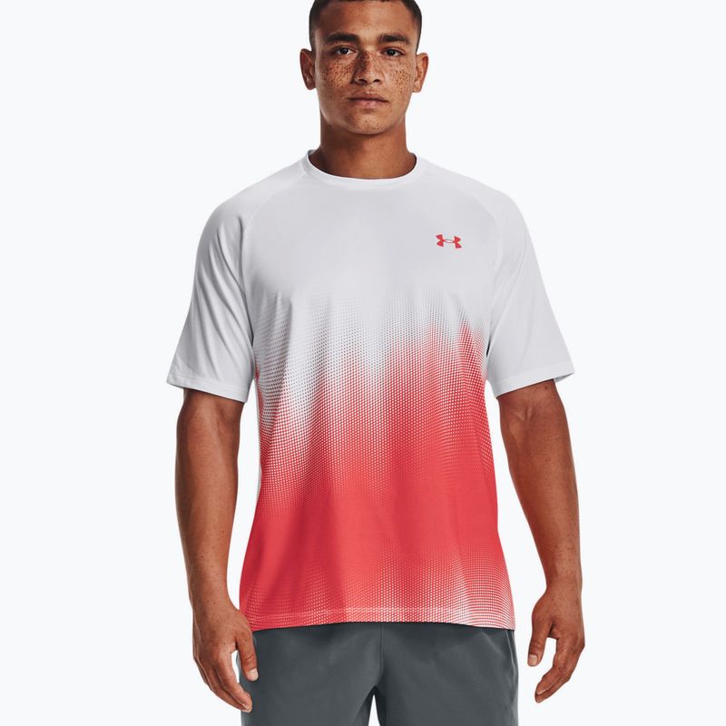 Unter Armour Tech Fade Männer Training T-Shirt rot und weiß 1377053