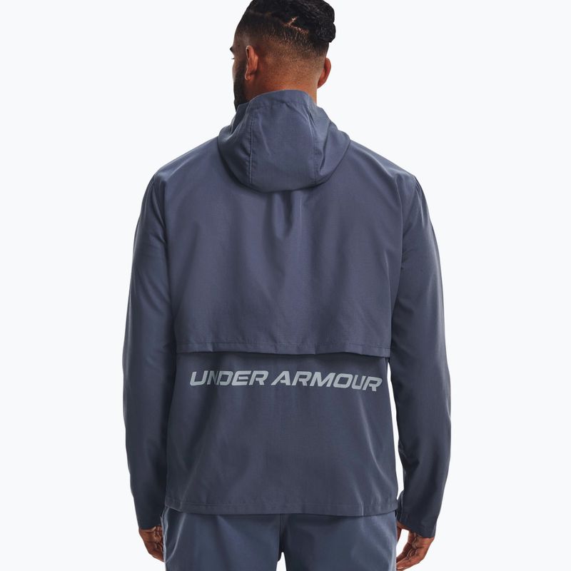 Herren unter Armour Sturm laufen mit Kapuze blau Laufjacke 1376795 7