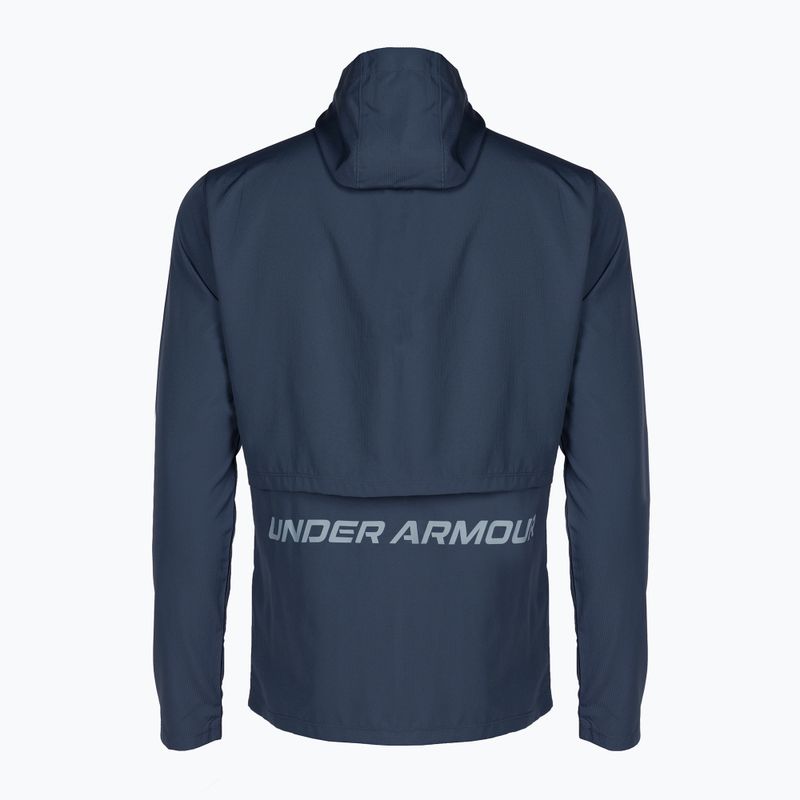 Herren unter Armour Sturm laufen mit Kapuze blau Laufjacke 1376795 2