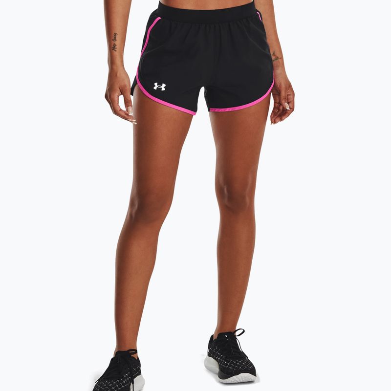 Under Armour Fly By 2.0 Damen Laufshorts schwarz/rosa 1350196