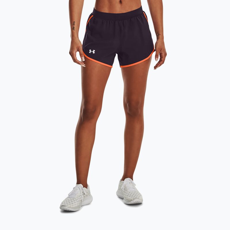 Under Armour Fly By 2.0 Damen Laufshorts lila und orange 1350196-541