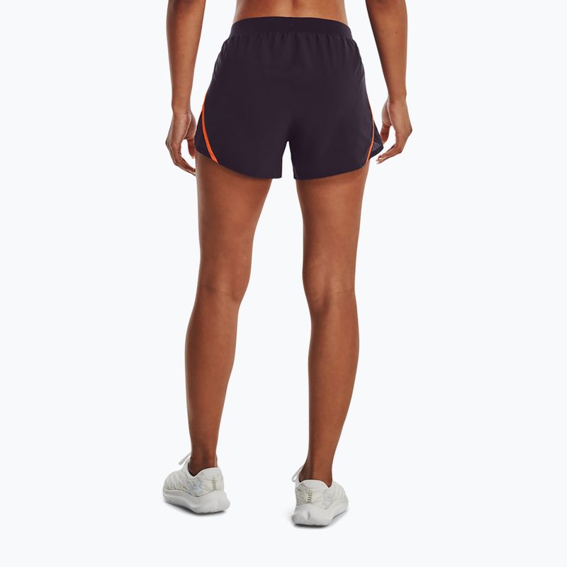 Under Armour Fly By 2.0 Damen Laufshorts lila und orange 1350196-541 2