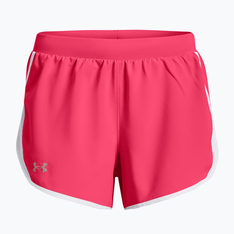 Under Armour Fly By 2.0 Damen Laufshorts rosa und weiß 1350196-683 4