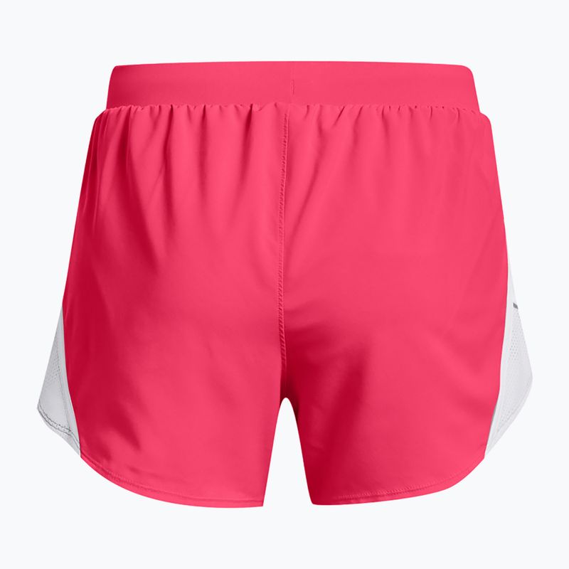 Under Armour Fly By 2.0 Damen Laufshorts rosa und weiß 1350196-683 5