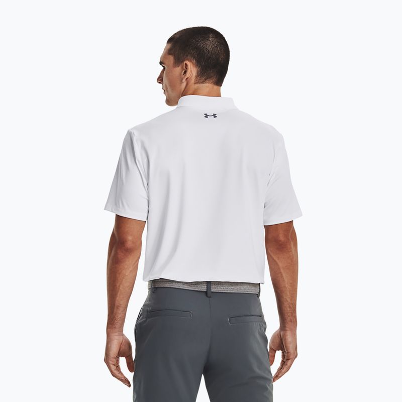 Polohemd Herren Under Armour Matchplay Polo white/pitch gray 3