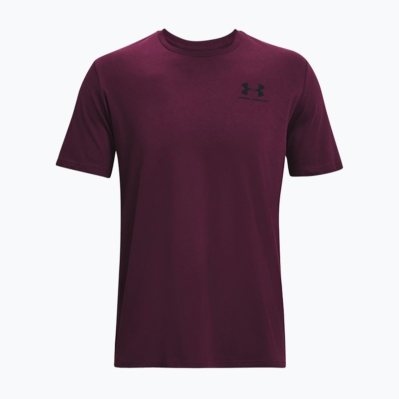 Herren Under Armour Sportstyle Left Chest T-Shirt lila Stein/schwarz 5