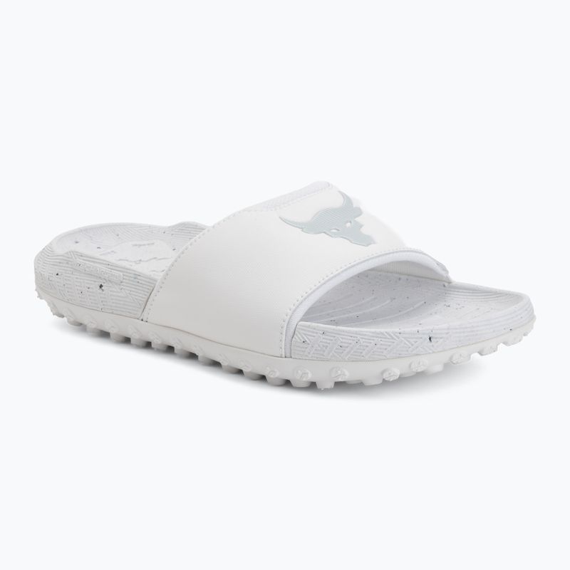 Badelatschen Under Armour Rock 3 black/white clay