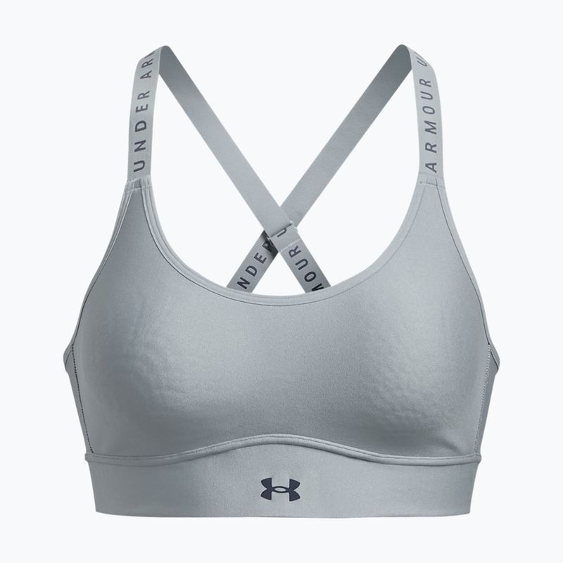 Unter Armour Infinity abgedeckt Mid grau Fitness-BH 1363353-465