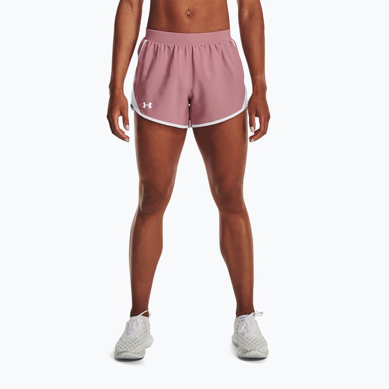 Under Armour Fly By 2.0 Damen Laufshorts rosa und weiß 1350196-697