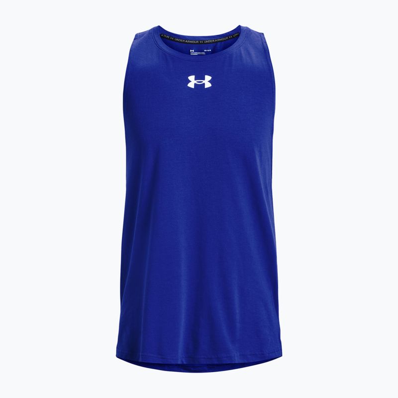 Under Armour Baseline Cotton Tank Herren Basketball Shirt blau 1361901 3