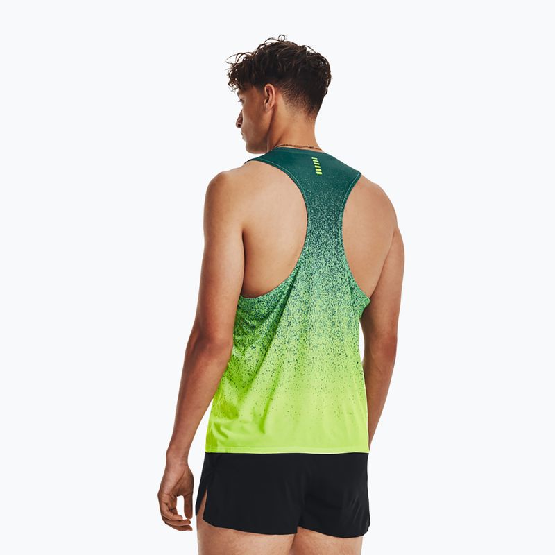 Herren Under Armour Rush Cicada Singlet grün Lauftank Top 1377314 2
