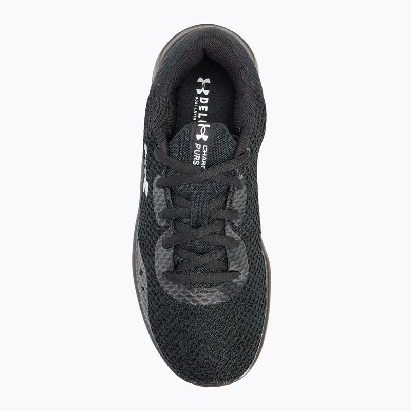 Under Armour Charged Pursuit 3 Damen Laufschuhe schwarz/schwarz/metallic silber 5