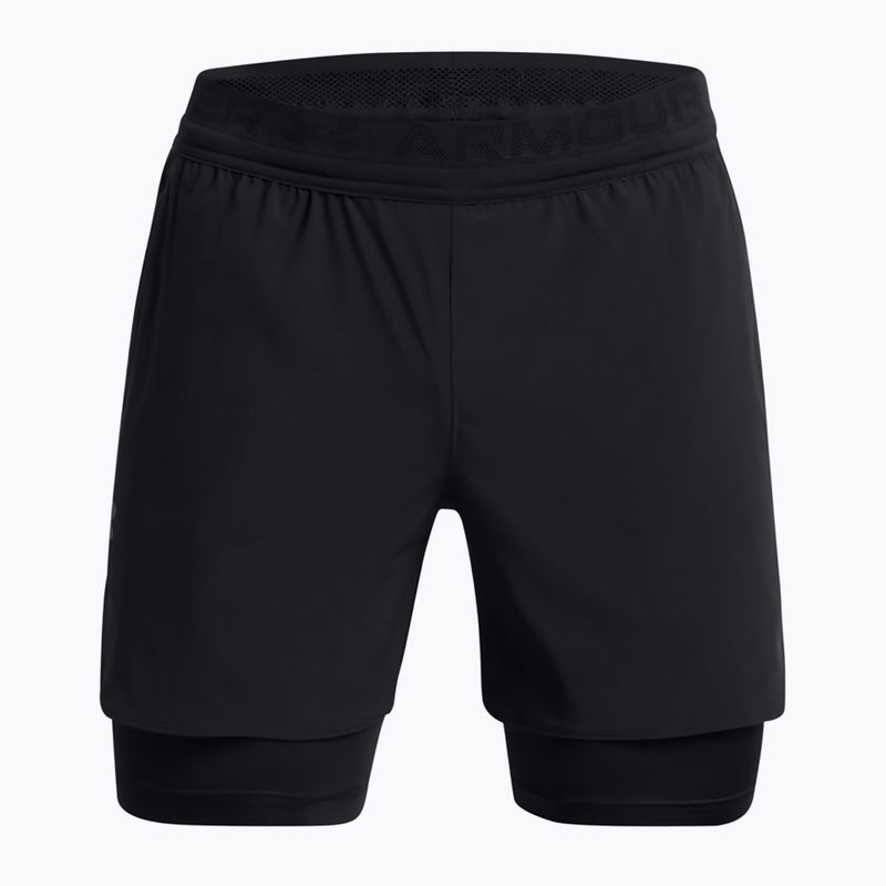 Herren Under Armour Peak Woven 2in1 Shorts schwarz/schwarz 6