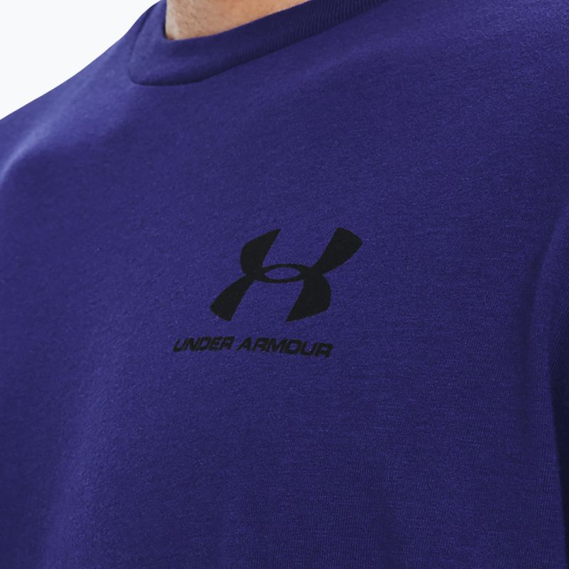 Herren Under Armour Sportstyle Left Chest T-Shirt sonar blau/schwarz 2