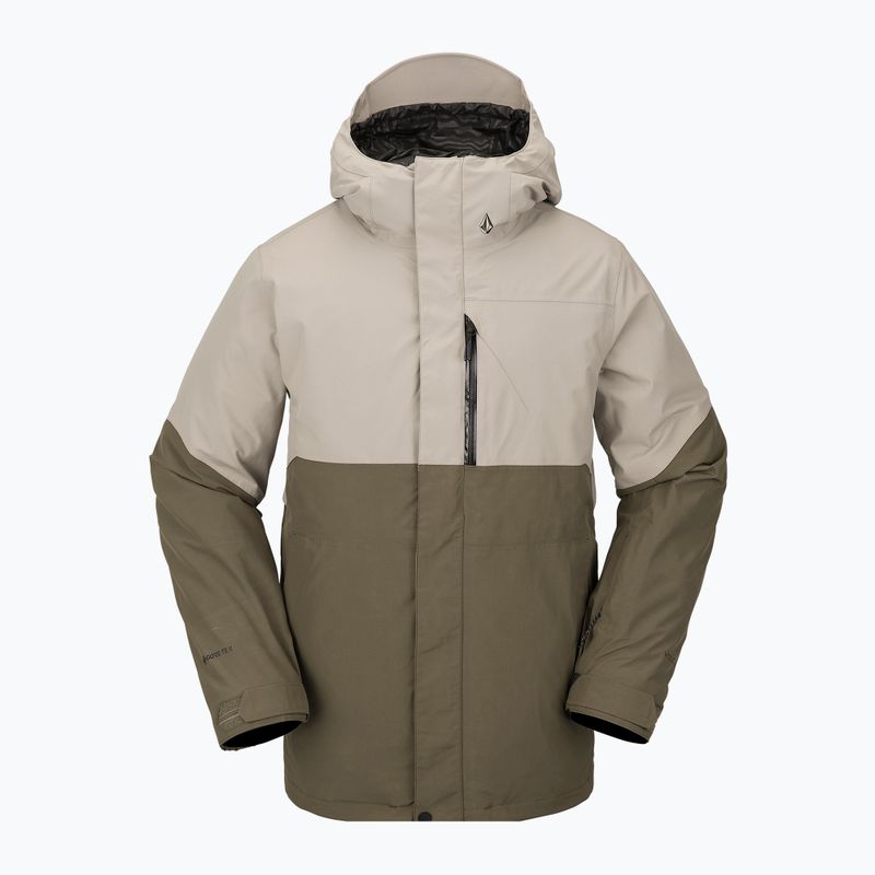 Men's Volcom L Ins Gore-Tex braun und beige Snowboard Jacke G0452302 4