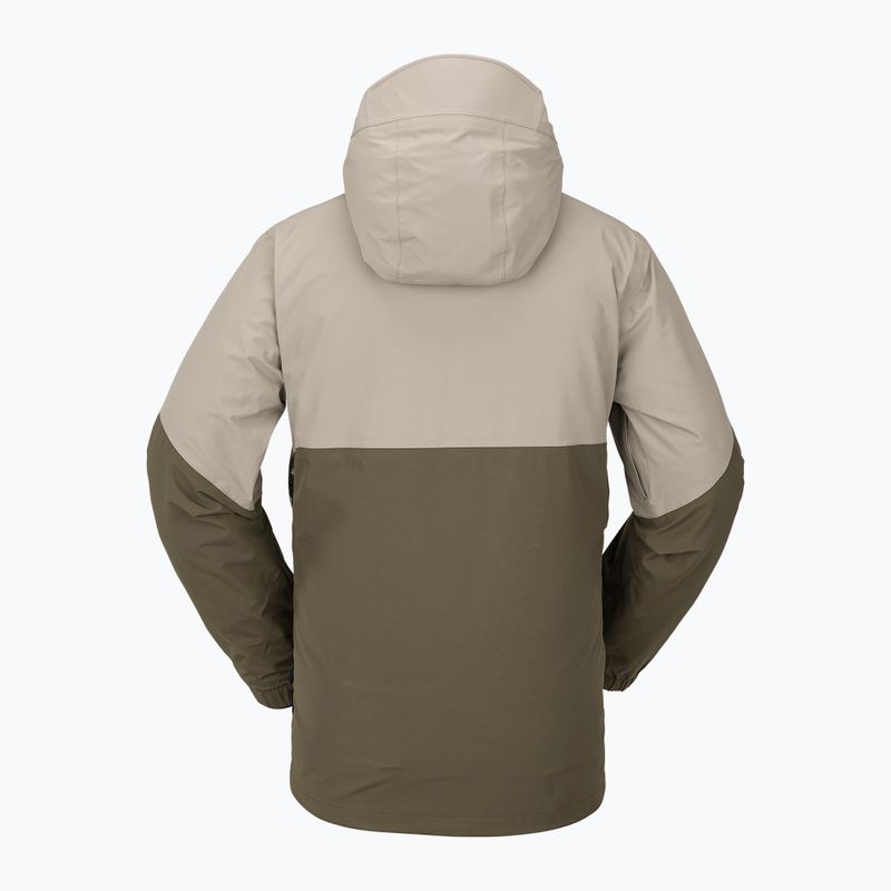 Men's Volcom L Ins Gore-Tex braun und beige Snowboard Jacke G0452302 5