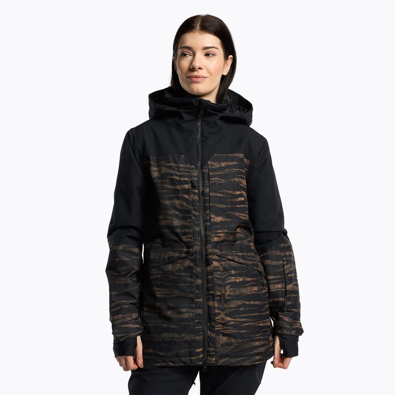 Damen Snowboardjacke Volcom Shelter 3D Stretch schwarz-braun H0452210