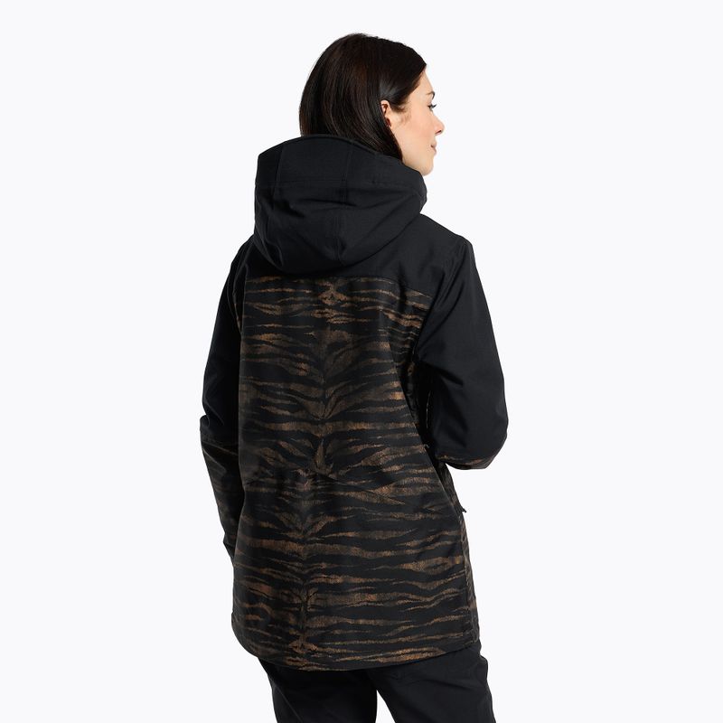Damen Snowboardjacke Volcom Shelter 3D Stretch schwarz-braun H0452210 3