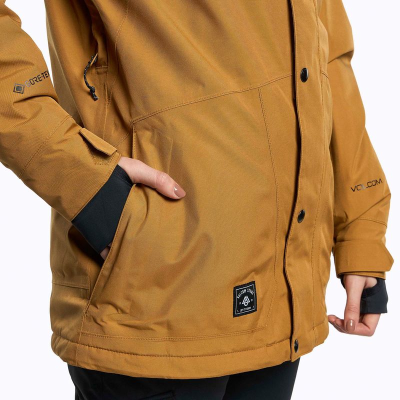 Damen Snowboard Jacke Volcom Ell Ins Gore-Tex Karamell H0452302 6