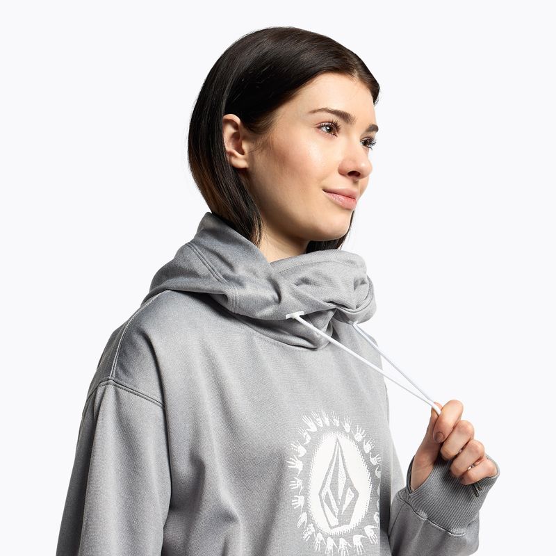 Damen Volcom Spring Shred Hoody Kapuzenpullover grau H4152303 5