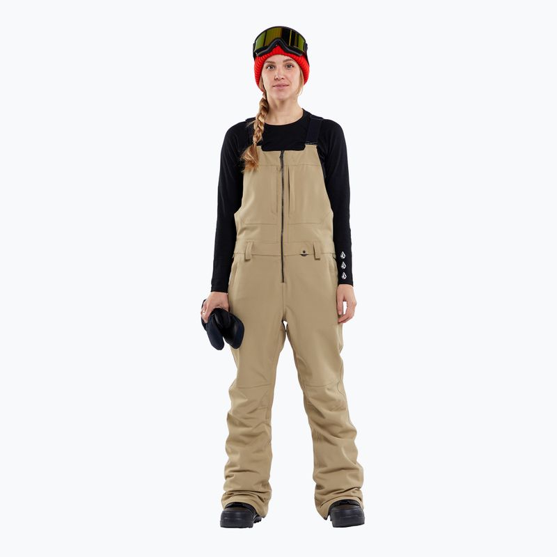 Damen Snowboardhose Volcom Swift Bib Overall khaki