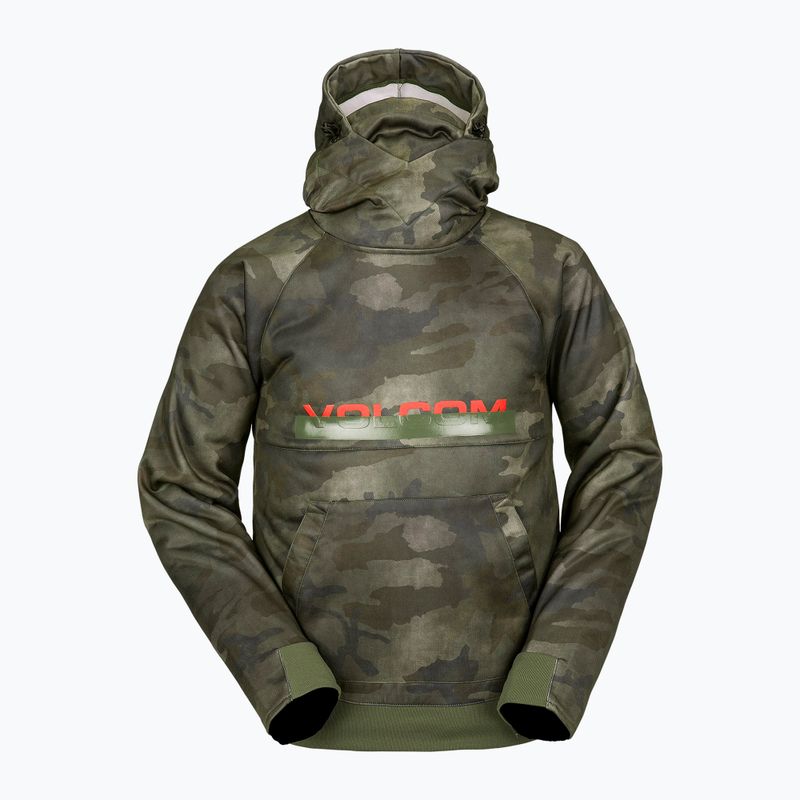 Men's Volcom Hydro Riding Hoodie cloudwash camo Snowboard Sweatshirt