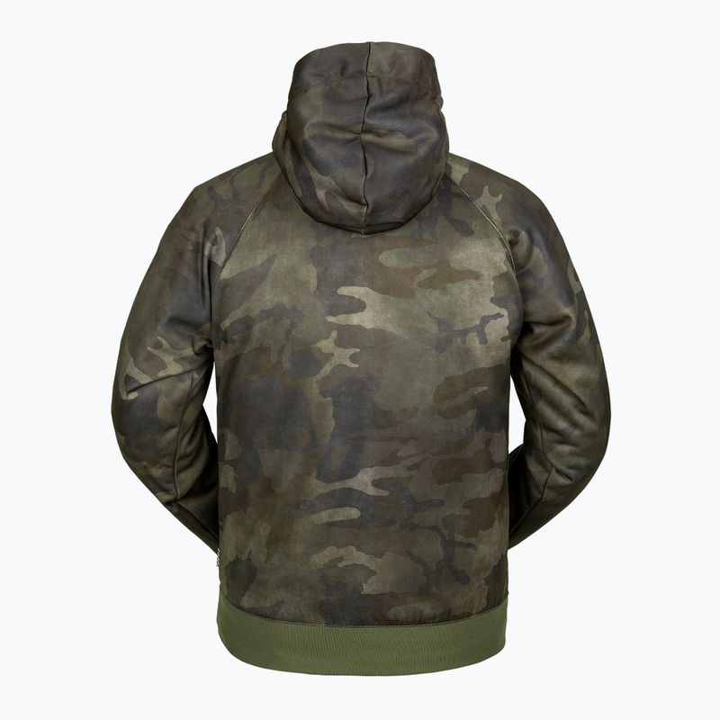 Men's Volcom Hydro Riding Hoodie cloudwash camo Snowboard Sweatshirt 2