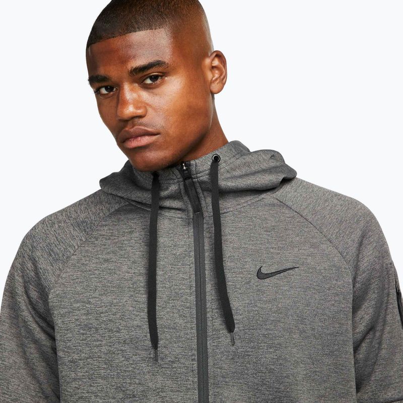 Herren-Trainingsjacke Nike Therma Fit Full-Zip charcoal heather/dark smoke grey/black 4