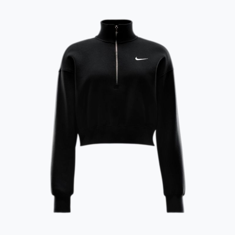 Damen-Sweatshirt Nike Sportswear Phoenix Fleece 1/2 Zip Cropped black/sail 3