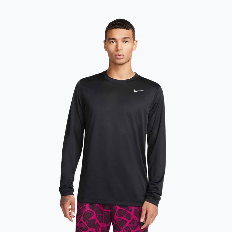 Herren Nike Dri-FIT Legend Trainings-Longsleeve schwarz/mattes Silber