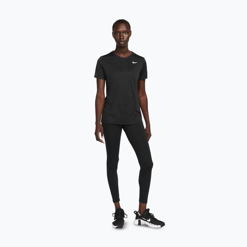 Damen-Trainingsshirt Nike Dri-Fit black/white 2