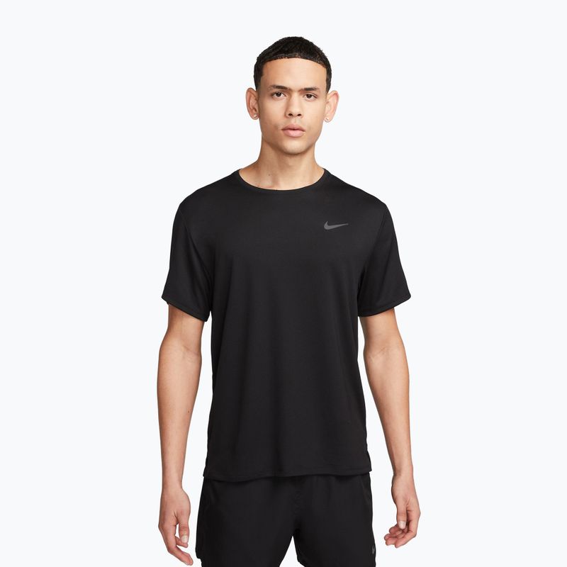 Herren Nike Miler Dri-Fit UV Laufshirt schwarz