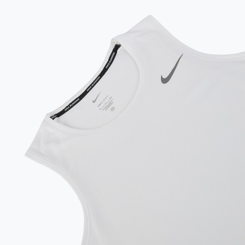 Herren Nike Dri-Fit Miler weißes Laufshirt 9