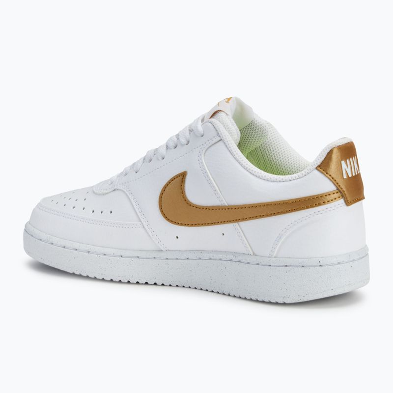 Nike Court Vision Low Damen Schuhe Next Nature Weiß/Metallic Gold 3