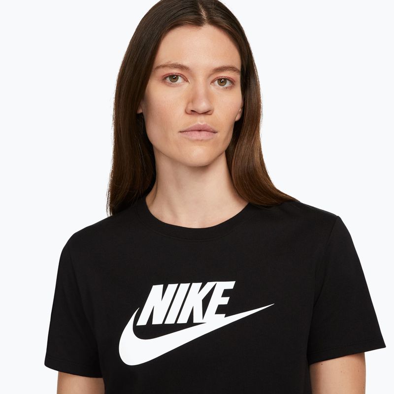 Damen-T-Shirt Nike Sportswear Club Essentials Logo black/white 4