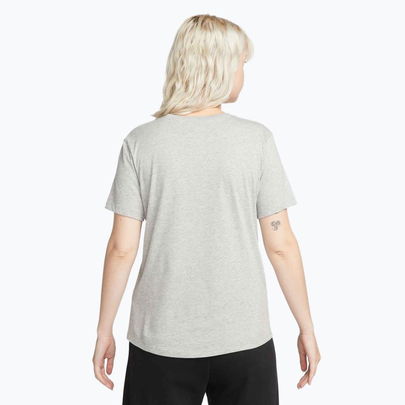 Damen Nike Sportswear Club Essentials Logo dunkelgrau heather/schwarz T-shirt 3