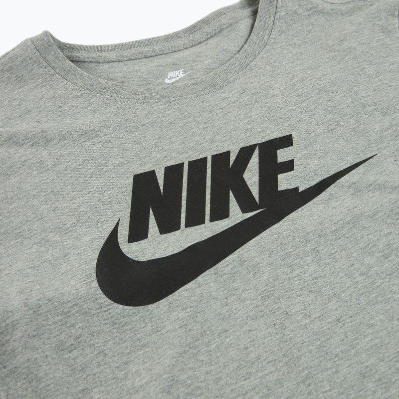 Damen Nike Sportswear Club Essentials Logo dunkelgrau heather/schwarz T-shirt 7