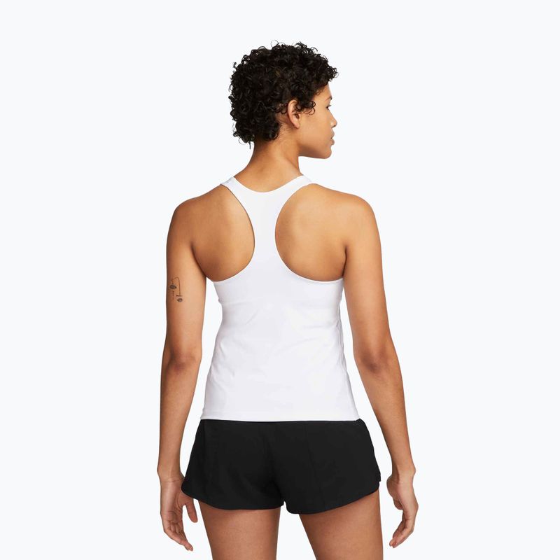 Damen-T-Shirt Nike Swoosh Medium Support Bra white/stone mauve/black 3