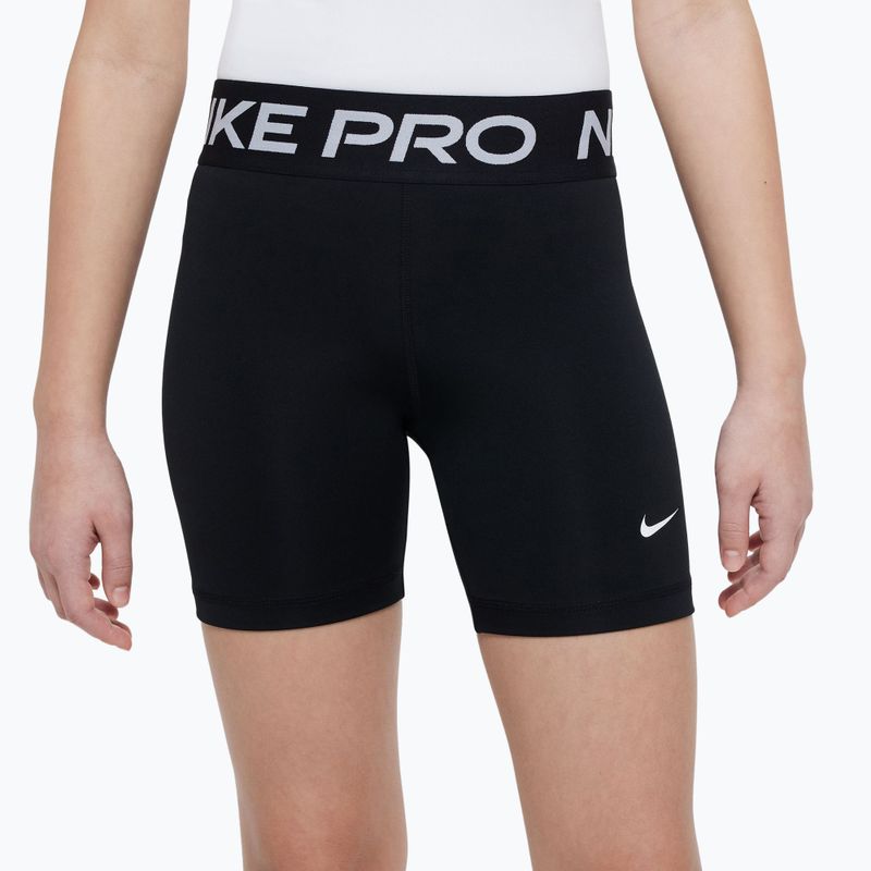 Kinder-Shorts Nike Pro Dri-Fit 5" carbon black/white 3
