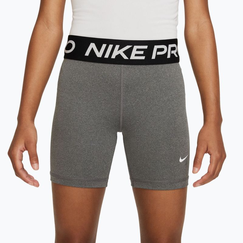 Kindershorts Nike Pro Dri-Fit 5" carbon heather/white 3