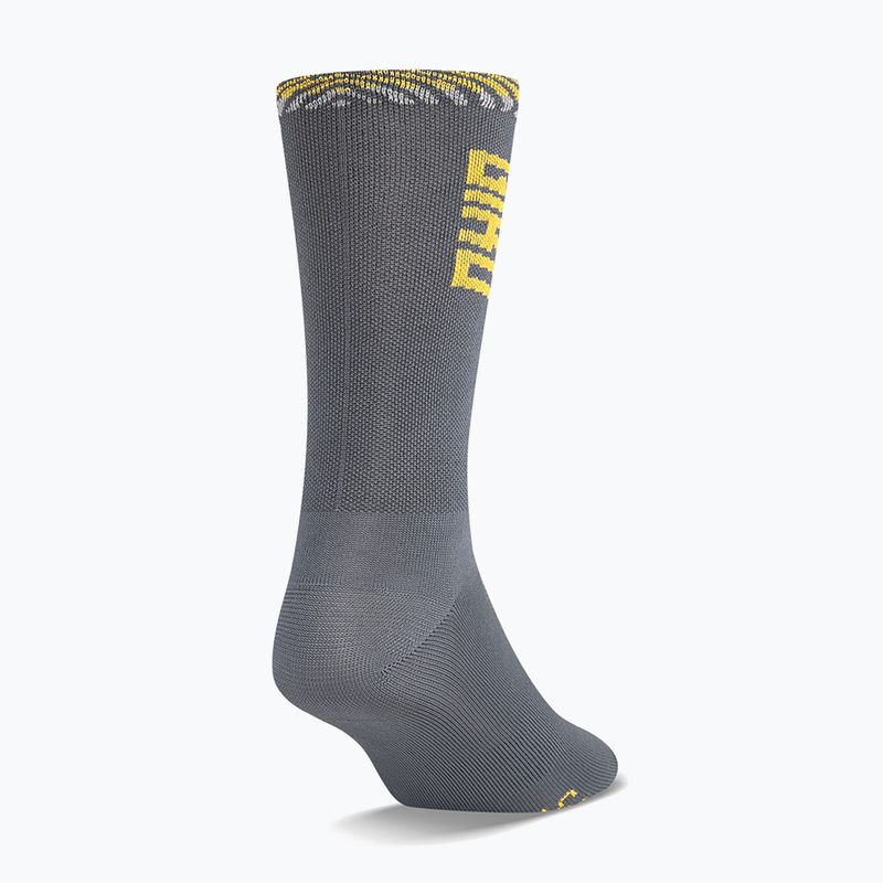 Socken Giro Comp Racer High Rise dark shark/spectra yellow 2