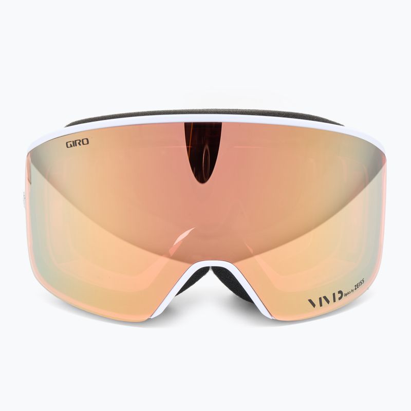Skibrille Damen Giro Ella white lx stripe/Rosa gold/infrared 3