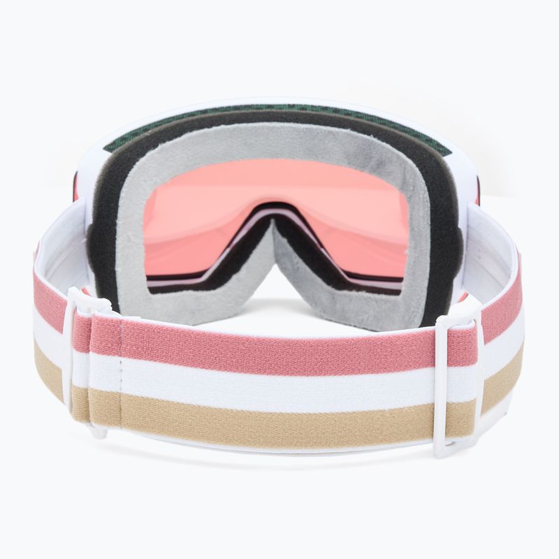 Skibrille Damen Giro Ella white lx stripe/Rosa gold/infrared 4