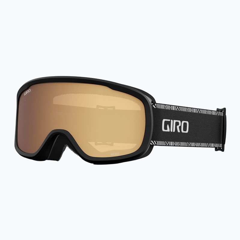 Skibrille Damen Giro Moxie black & white chute/ amber gold/ yellow