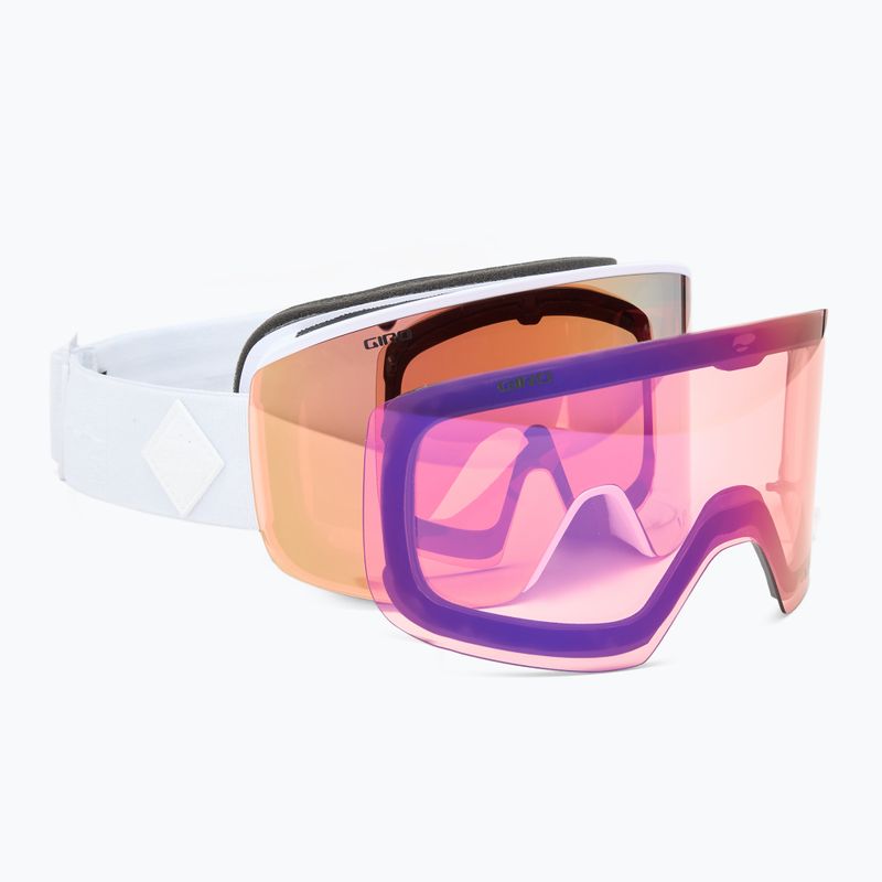 Skibrille Damen Giro Ella white bliss/Rosa gold/infrared
