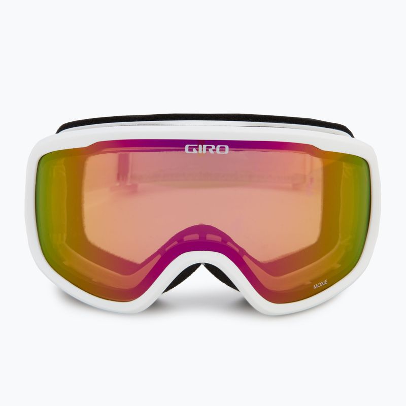 Skibrille Damen Giro Moxie white & grey chute/ amber pink/ yellow 3