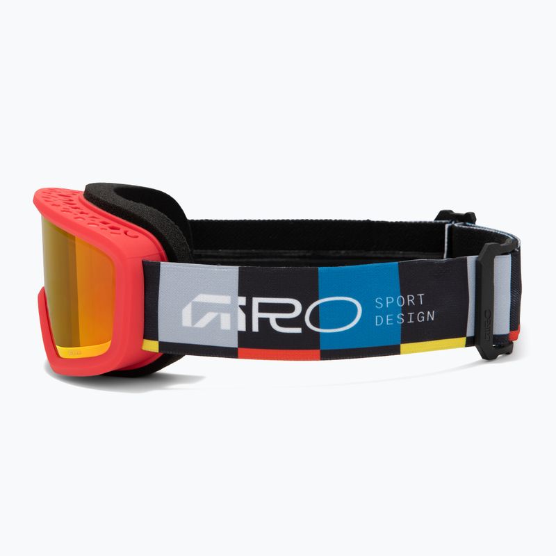 Kinder-Skibrille Giro Chico 2.0 Jr black blocks/amber scarlet 4